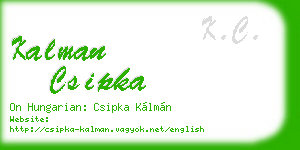 kalman csipka business card