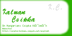 kalman csipka business card